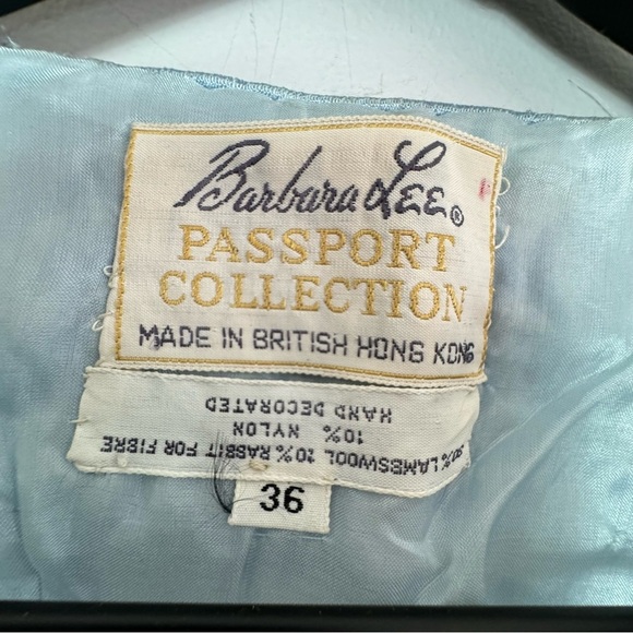 Vintage Barbara Lee Passport Collection Lambswool Hand Decorated Cardigan - Picture 13 of 16